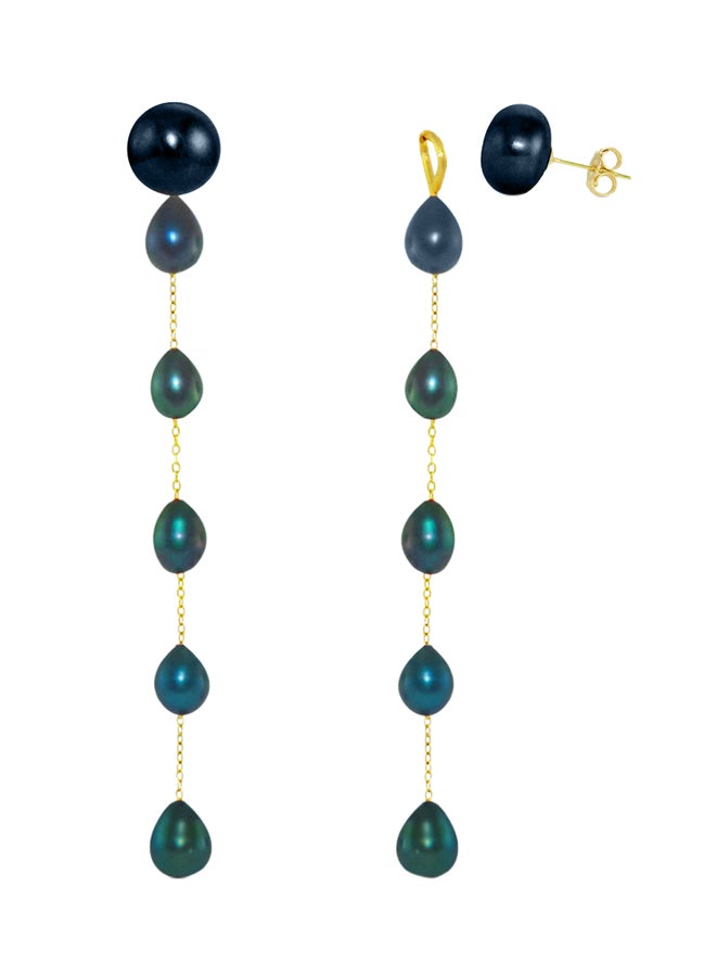 Vera Perla 18 Karat Solid Yellow Gold 5 mm Pearls Detachable Earrings - Image 1