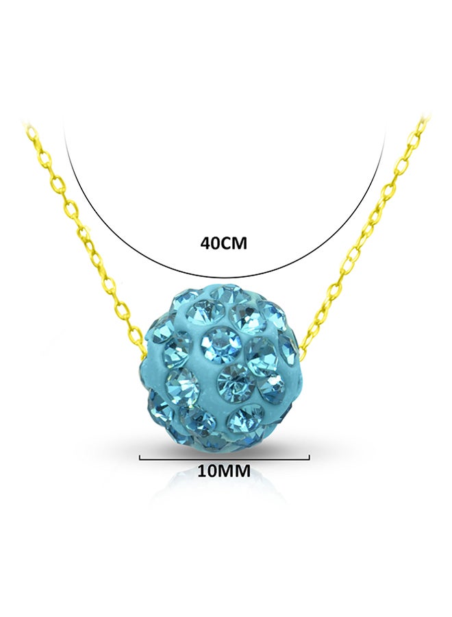 Vera Perla - 18 Karat Solid Yellow Gold Simple 10 mm Crystal Ball Pendant Necklace - Image 1