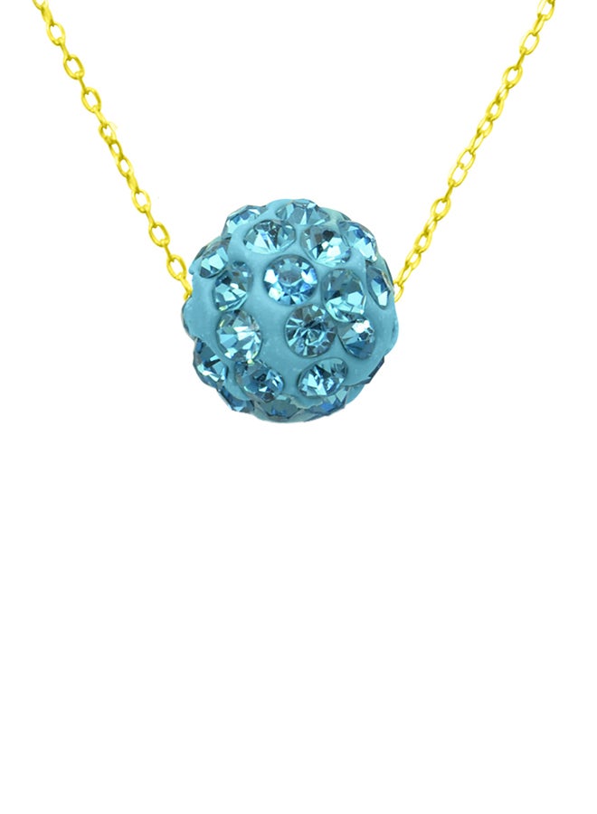 Vera Perla - 18 Karat Solid Yellow Gold Simple 10 mm Crystal Ball Pendant Necklace - Image 1