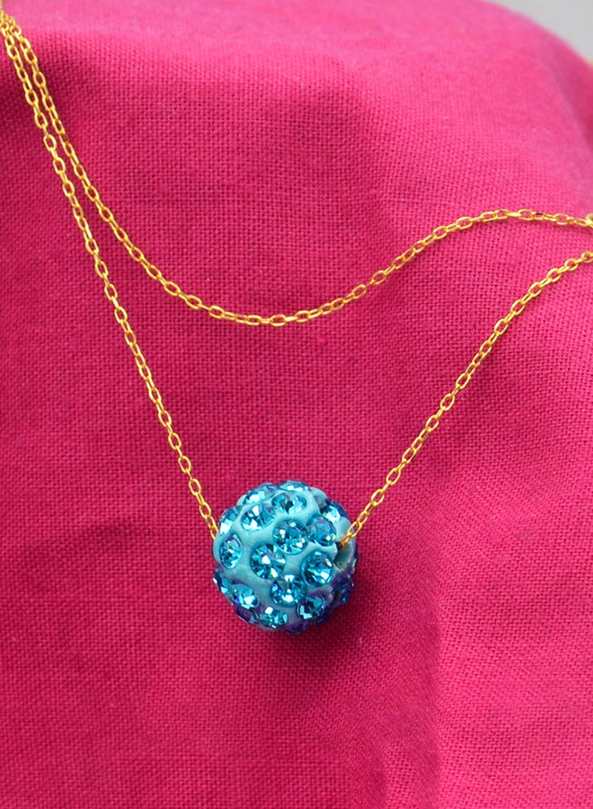 Vera Perla - 18 Karat Solid Yellow Gold Simple 10 mm Crystal Ball Pendant Necklace - Image 1