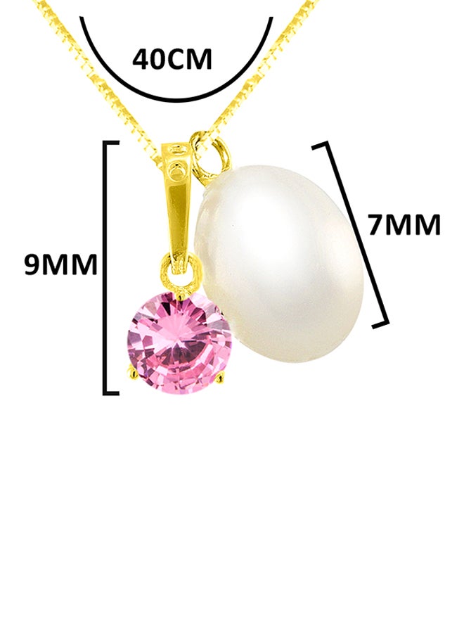 فيرا بيرلا قلادة بدلاية من اللؤلؤ مرصعة بأحجار الزركونيا من الذهب عيار 18 قيراطاً - Image 2