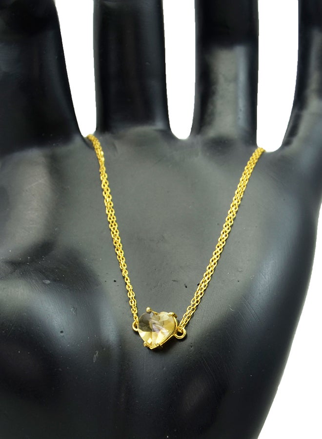 Vera Perla 18 Karat Solid Yellow Gold Citrine Chain Bracelet  - Image 3