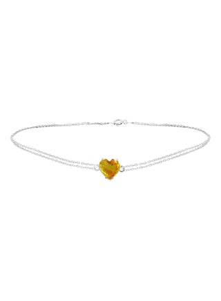 18 Karat Solid White Gold 7 mm Citrine Chain Bracelet - v1528792184/N15078878A_1