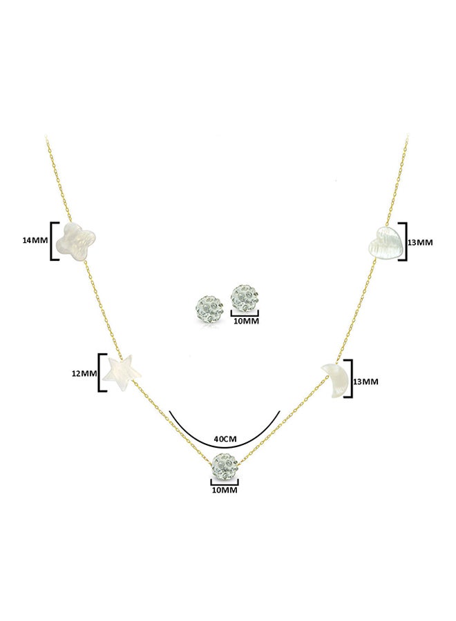 Vera Perla - 18 Karat Gold Mother Of Pearl Jewellery Set - Image 1