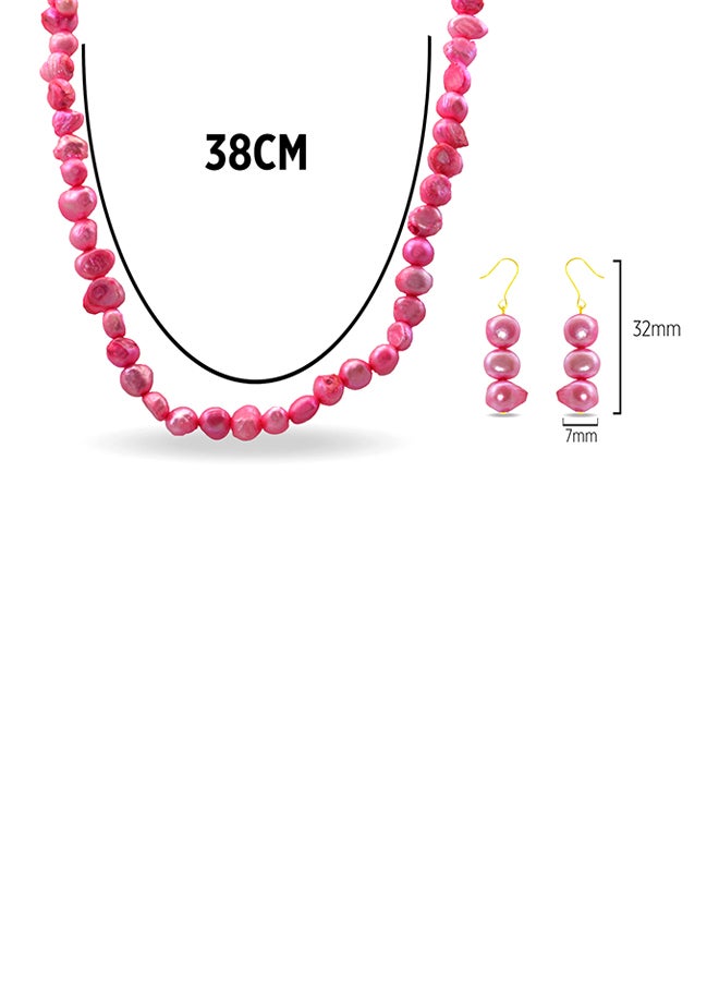 Vera Perla Set of 2 Pearl Beads Necklace and Earrings  - Image 2