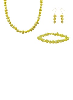 18 Karat Yellow Gold Pearls Strand Jewellery Set