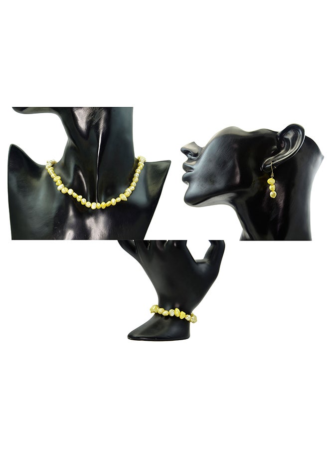 Vera Perla - 18 Karat Yellow Gold Pearls Strand Jewellery Set - Image 1