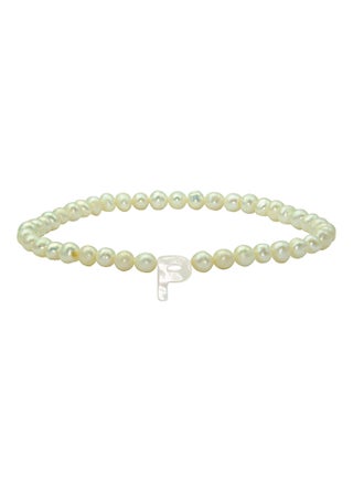 Pearls Letter P Elastic Bracelet - v1528792448/N15079271A_1