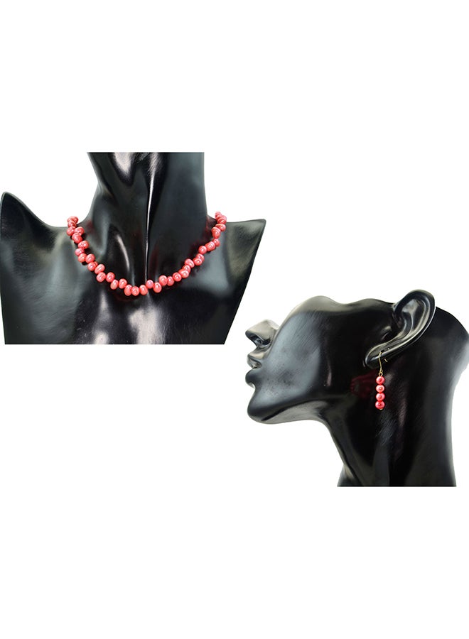 Vera Perla - 10 Karat Gold With Pearls Strand Jewellery Set - Image 1