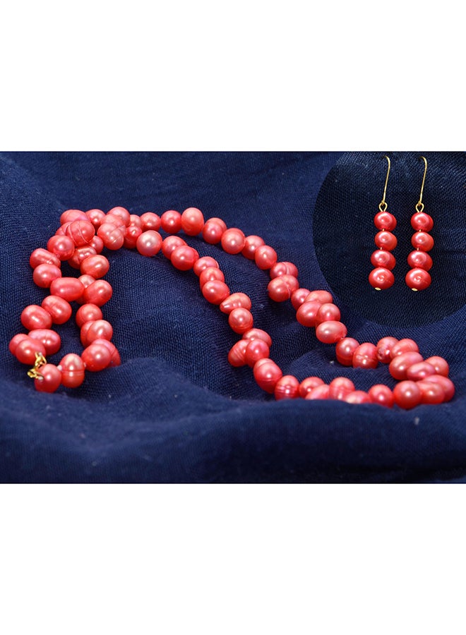 Vera Perla - 10 Karat Gold With Pearls Strand Jewellery Set - Image 1