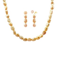10 Karat Gold With Pearls Jewellery Set