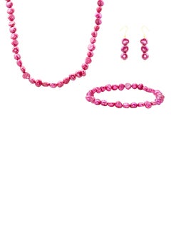10 Karat Gold With Pearls Jewellery Set