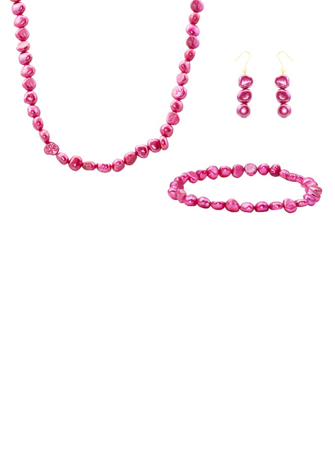 Vera Perla - 10 Karat Gold With Pearls Jewellery Set - Image 1