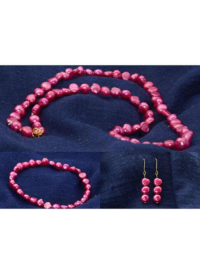 Vera Perla - 10 Karat Gold With Pearls Jewellery Set - Image 1