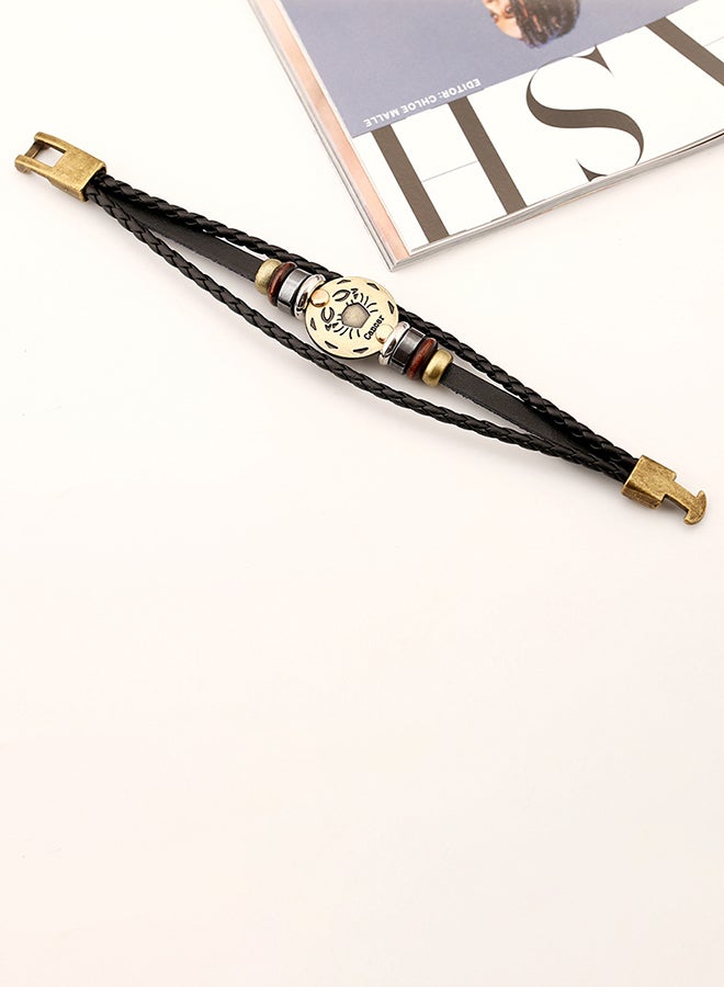 Cancer Design Multi Strand Leather Bracelet - Image 3