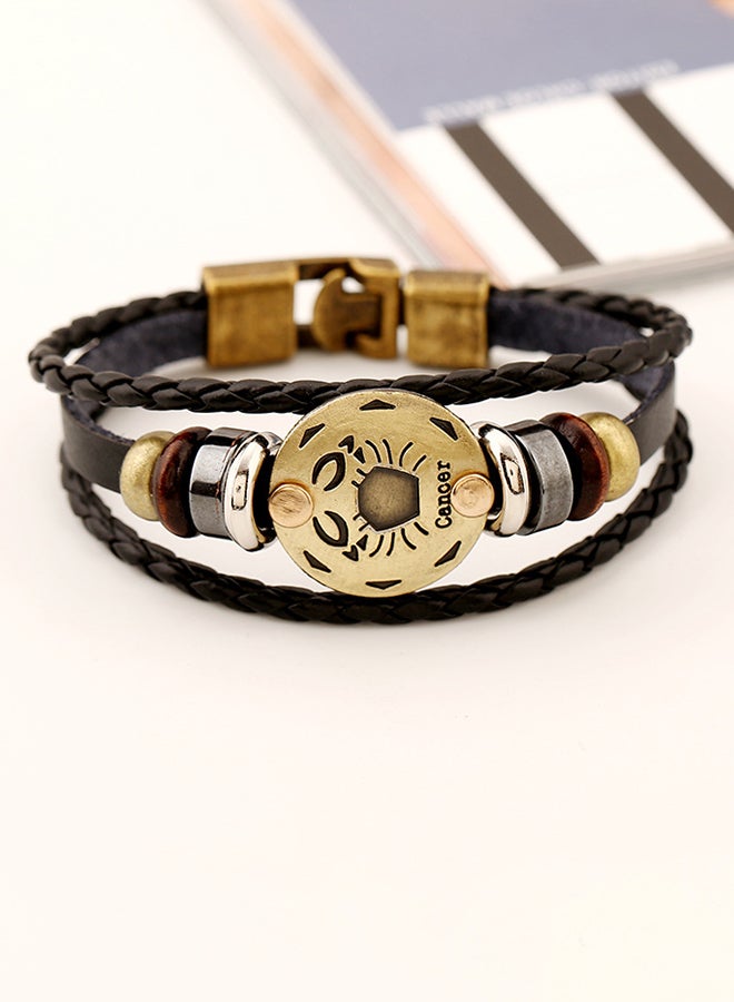 Cancer Design Multi Strand Leather Bracelet - Image 4