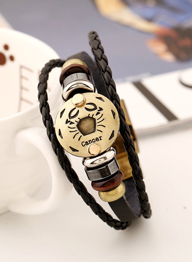 Cancer Design Multi Strand Leather Bracelet - Image 5