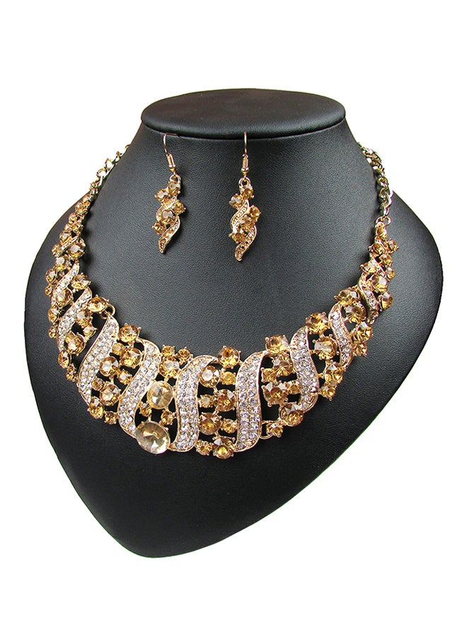 Generic - Diamond Necklace And Earring Jewellery Set - Image 1