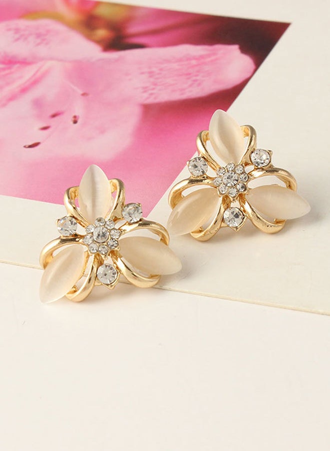 Flower Trifolium Necklace And Earrings Jewellery Set - Image 5