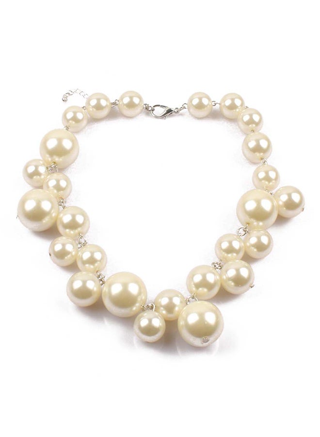 Pearl Necklace And Earrings Necklace Jewellery Set - Image 4