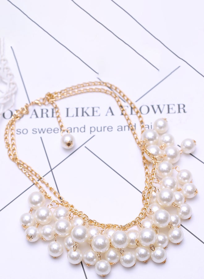 Generic - Multilayer Pearl Bib Necklace - Image 1