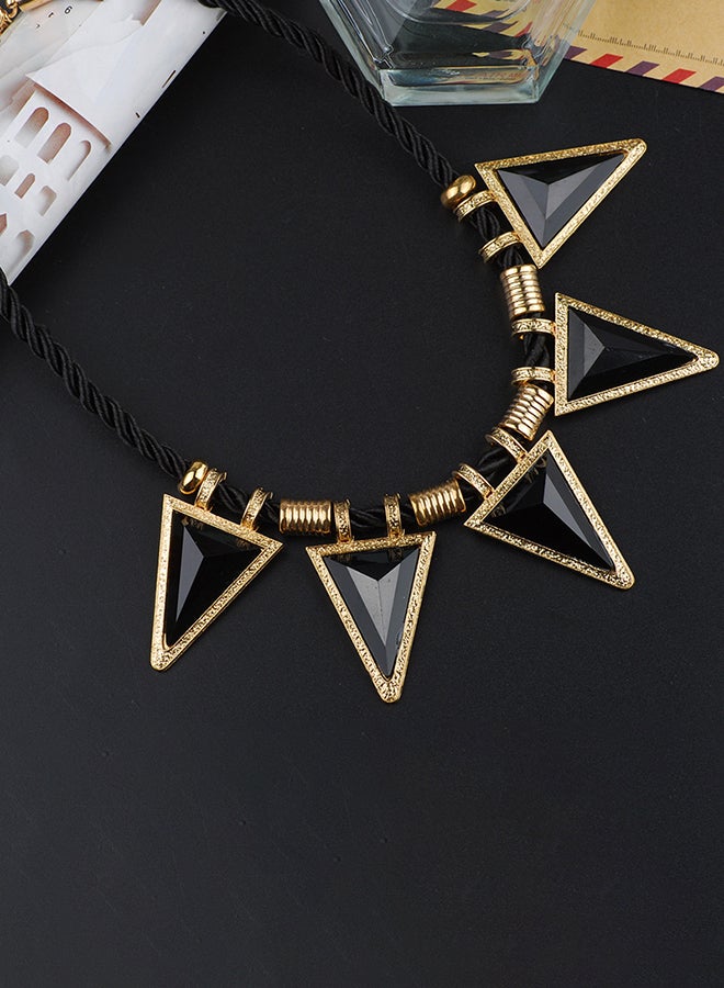 Short Triangle Geometry Charm Necklace  - Image 2