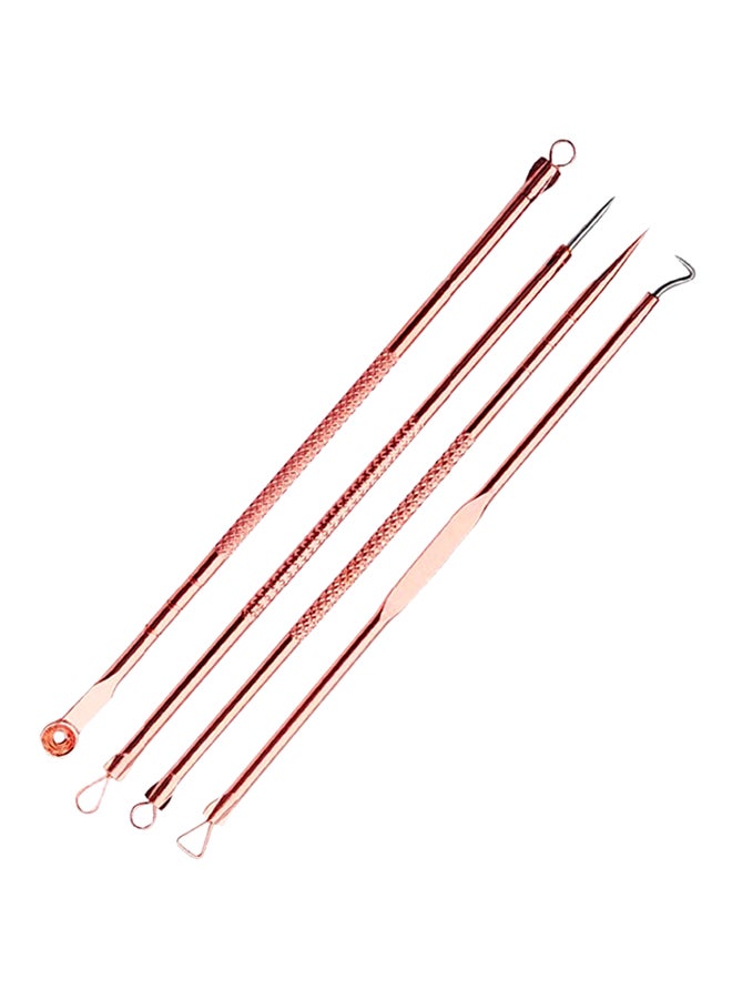 Generic 4-Piece Acne Removal Needle Set Rose Gold - Image 1