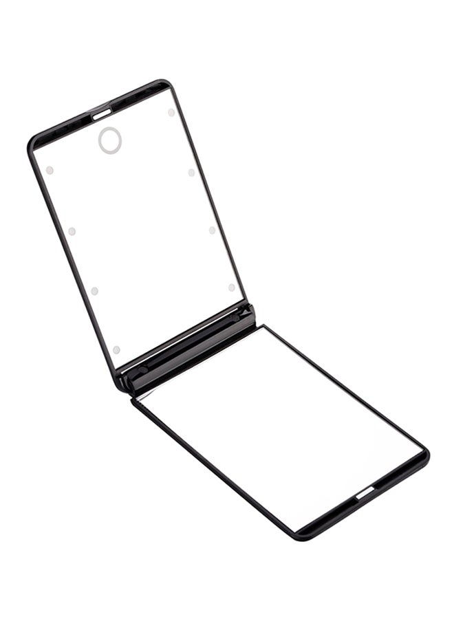 مرآة ماكياج تعمل باللمس مزوّدة بمصابيح LED أسود