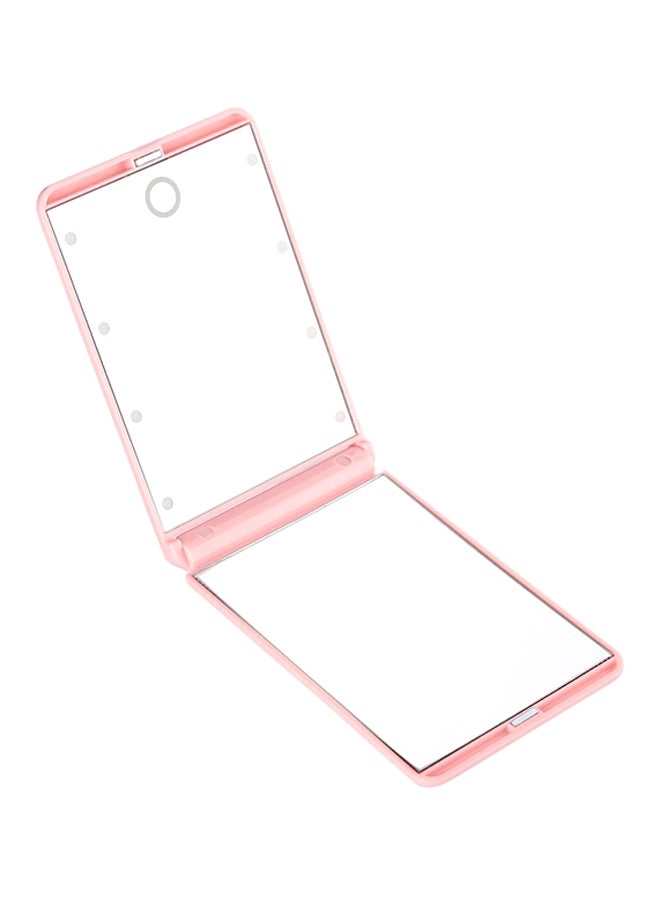 مرآة ماكياج تعمل باللمس مزوّدة بمصابيح LED وردي