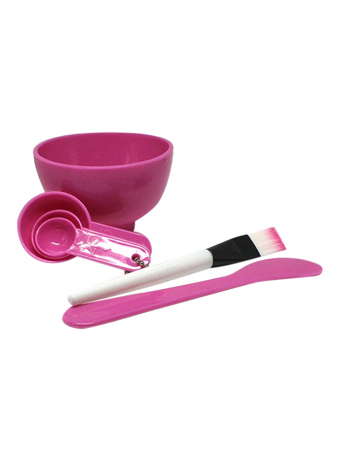 6-Piece Makeup Bowl And Brush Set Purple/White/Black