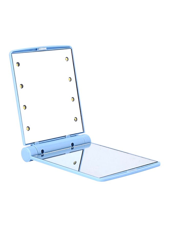 Generic Foldable Makeup Mirror Blue 