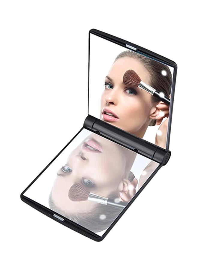 Generic Foldable Makeup Mirror Black 
