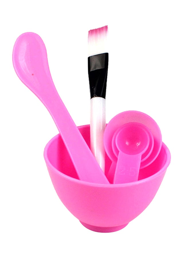 6 Piece Facial Mask Tools Set Pink/White/Black