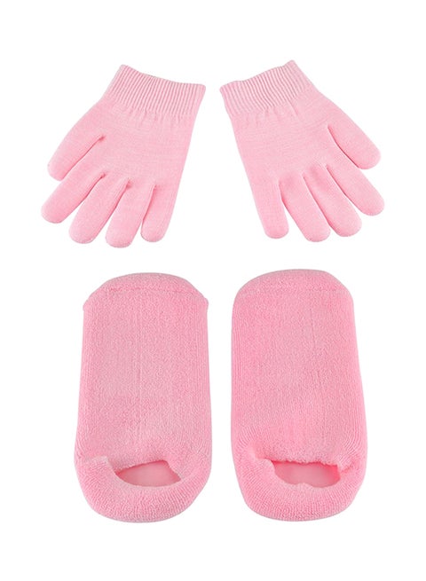 Moisturizing Gel Socks Gloves Set Pink