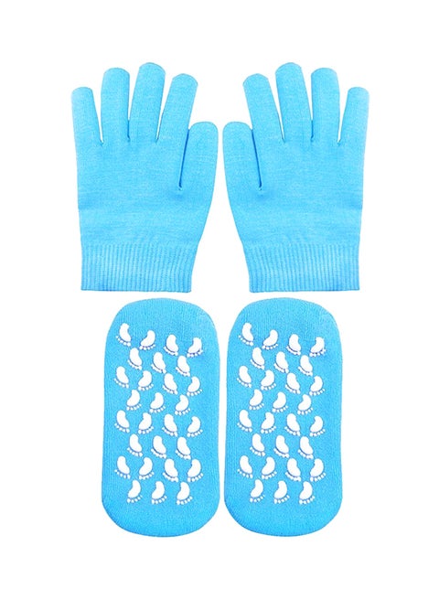 Moisturizing Gel Socks Gloves Set Blue