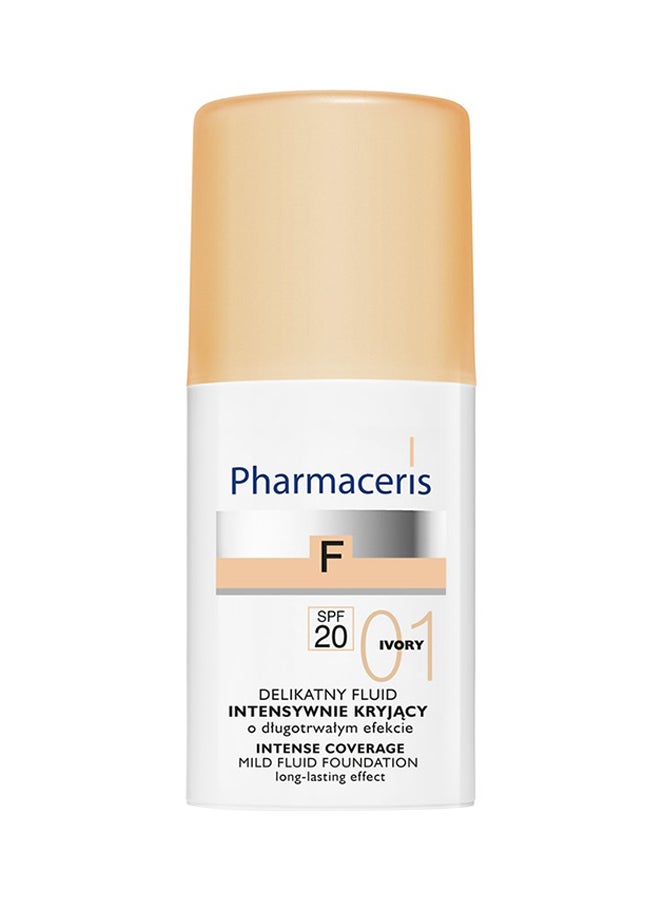 Pharmaceris Intense Coverage Mild Liquid Foundation 01 Ivory