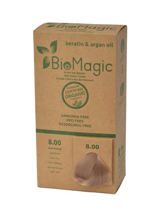BIOMAGIC Hair Color Cream With Keratin And Argon Oil 8.00 Light Blonde 8.00 Light Blonde 