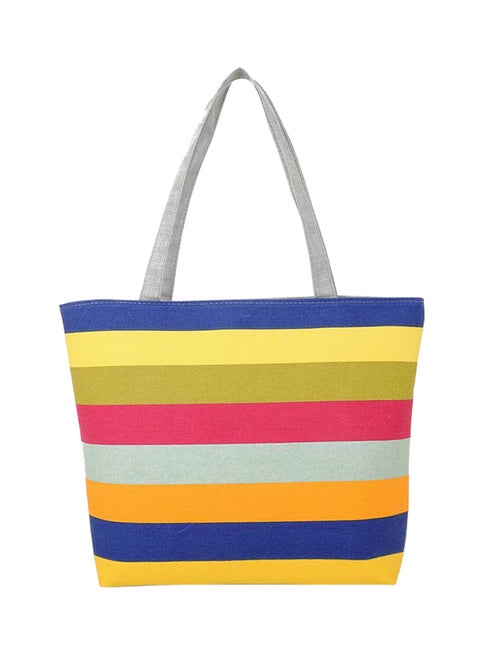 Rainbow Printed Striped Tote Bag Multicolour