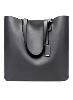 Faux Leather Tote Bag Black - v1528796844/N15100258A_1