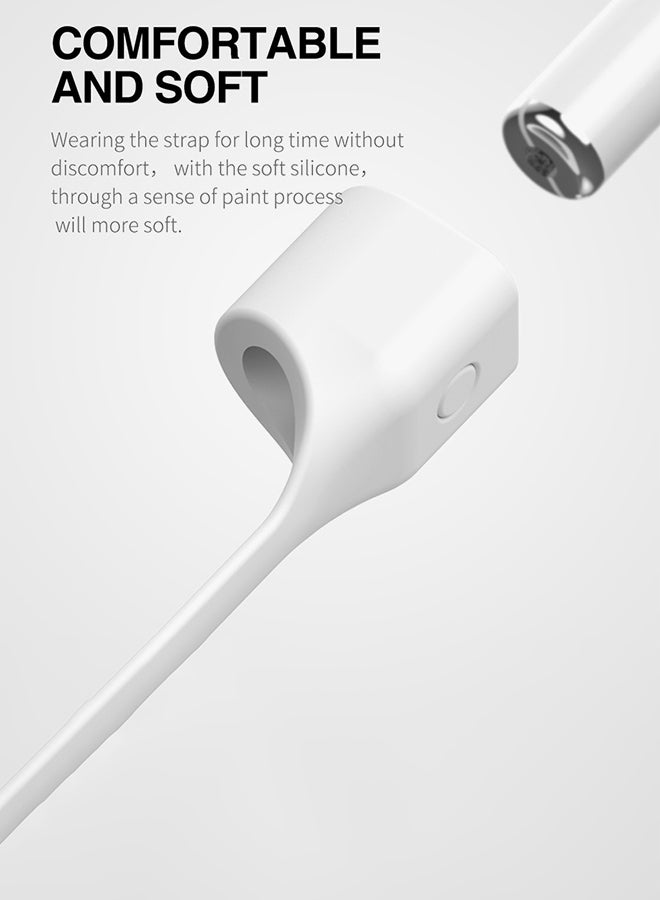 بيسوس شريط لسماعات أبل إيربودز أبيض - Image 5