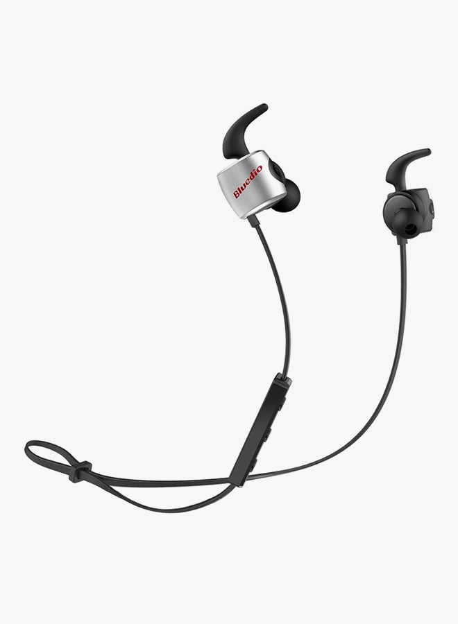 بلوديو سماعة رياضية لاسلكية تثبت داخل الأذن توربين أسود/فضي - Image 2