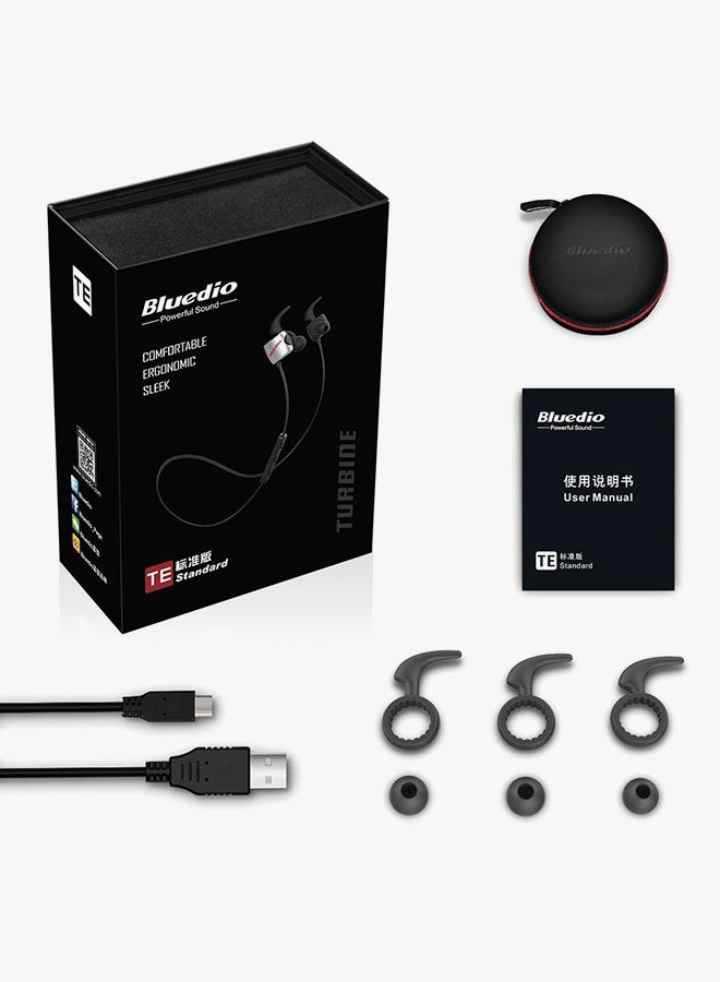 بلوديو سماعة رياضية لاسلكية تثبت داخل الأذن توربين أسود/فضي - Image 3