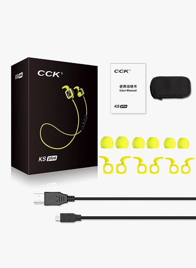 CCK KS-Sport Plus In-Ear Bluetooth Headphone Yellow/Black - Image 2