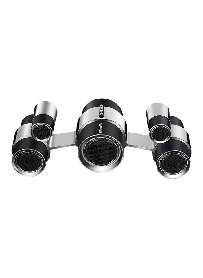 بلوديو سماعات بلوتوث محمولة بخمس محركات أسود/فضي - Image 1