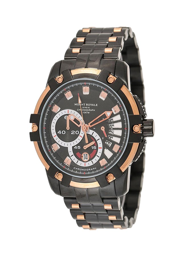 ساعة يد بعقارب وسوار من الستانلس ستيل طراز 10603 men