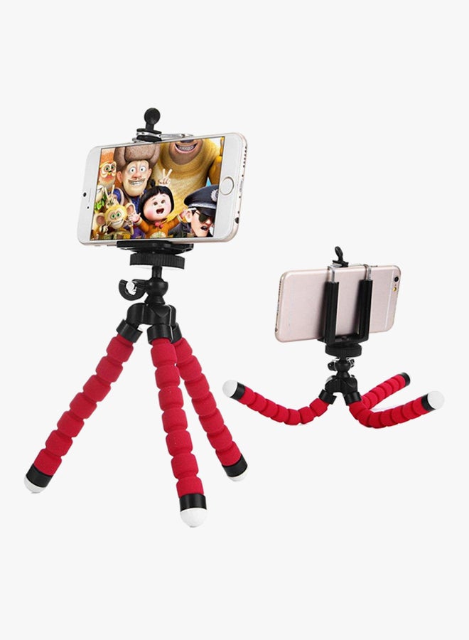 Octopus Adjustable Phone Tripod Holder Stand Red/Black - Image 3