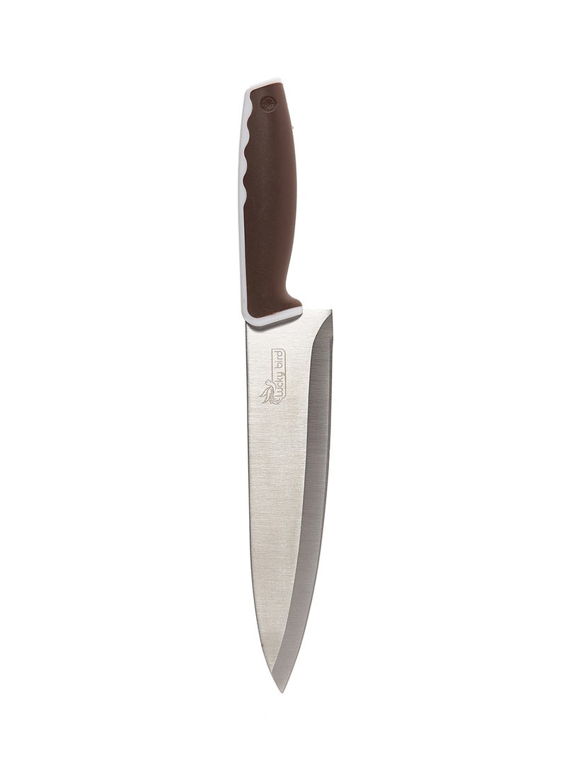 Elianware - Stainless Steel Chef Knife Silver/Brown 7.62x39.37centimeter - Image 1