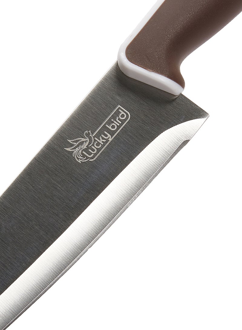 Elianware - Stainless Steel Chef Knife Silver/Brown 7.62x39.37centimeter - Image 1