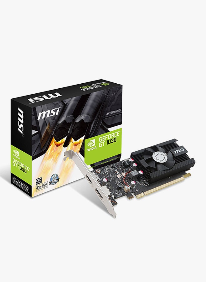 MSI - Nvidia GeForce GT 1030 LP OC Graphics Card Black - Image 1