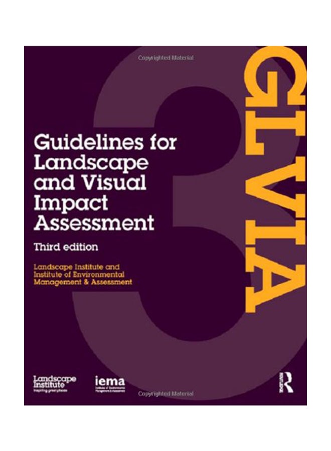Guidelines For Landscape And Visual Impact Assessment Hardcover English by Landscape Institute - 2013 